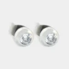 Filigrane Solitaire Ohrstecker mit Swarovski Diamond Crystal # 1382P silber