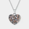 Power Herz - LILY - funkelnde Magnetschmuck Kette silber mit vielen Swarovski Kristallen - Image 2
