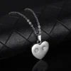 Power Herz - LILY - funkelnde Magnetschmuck Kette silber mit vielen Swarovski Kristallen - Image 3