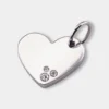 Power Herz silber mit Swarovski Crystals + Kette # 1177