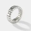Flex Magnetring Retro Design silber # 1213 in 16 - 17 - 18 oder 19